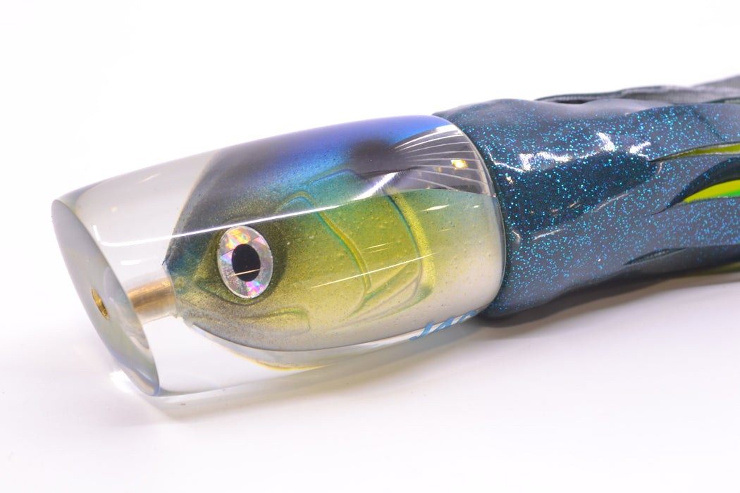 JAG Lures Blue-Green Fish Head Plunger 12" 7oz Vinyl Teal New Pre-Owned GZE