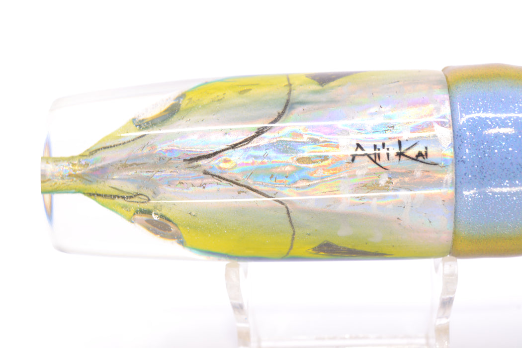 Ali'i Kai Lures Yellowfin/Shibi Medium Hard Head 12" 7oz Fire Tailz Vinyl Yellowfin GZE