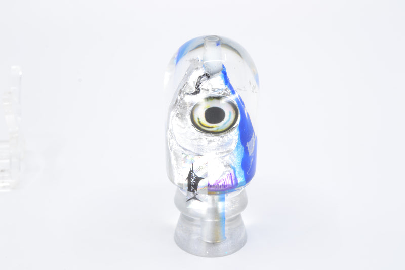 Aloha Lures Blue-Ice Blue Back Purple Fins Magic Malolo 9" 3oz *CHIPPED*