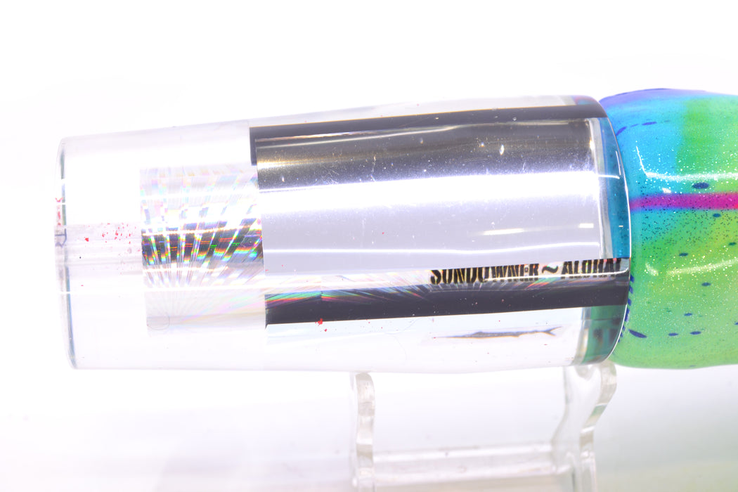 Aloha Lures Clear Mirrored Silver Starburst Sundowner 14" 11.5oz FT Vinyl Mad Mahi