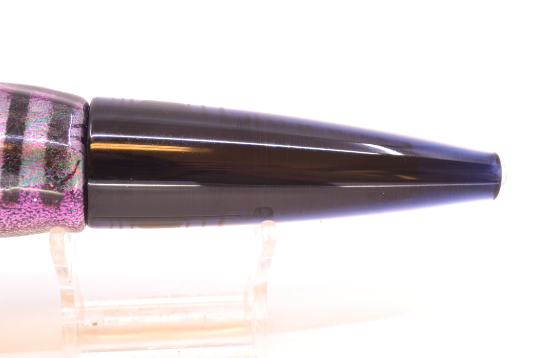 Moyes Lures Black Mackerel Taxi Eyes Ono Rocket 9" 8oz Skirted Purple Aurora