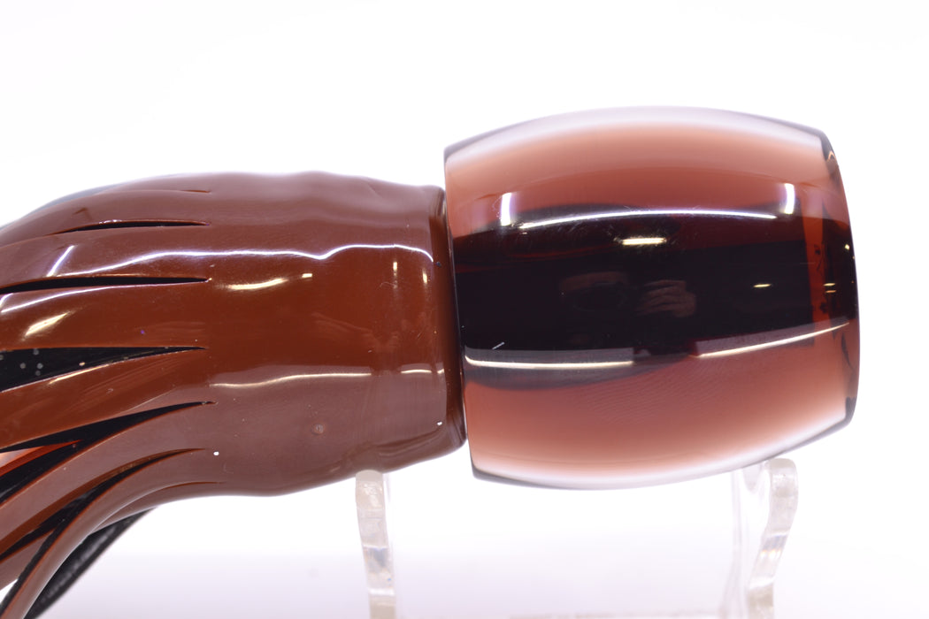 Moyes Lures Silver Pearl Root Beer Back Large Secret 12" 6.5oz Skirted Root Beer-Silver GZE