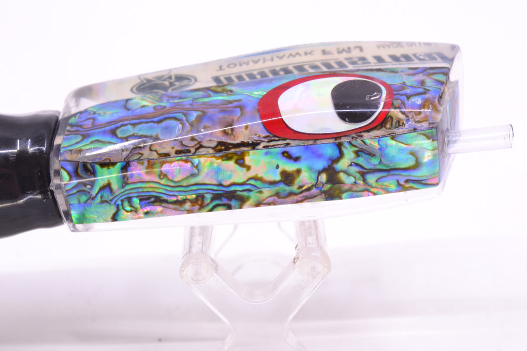 Marlinstar Paua Shell Lead Medium Tomahawk FMJ 9"+ 11.4oz Skirted Black Skipjack/Purple GZE