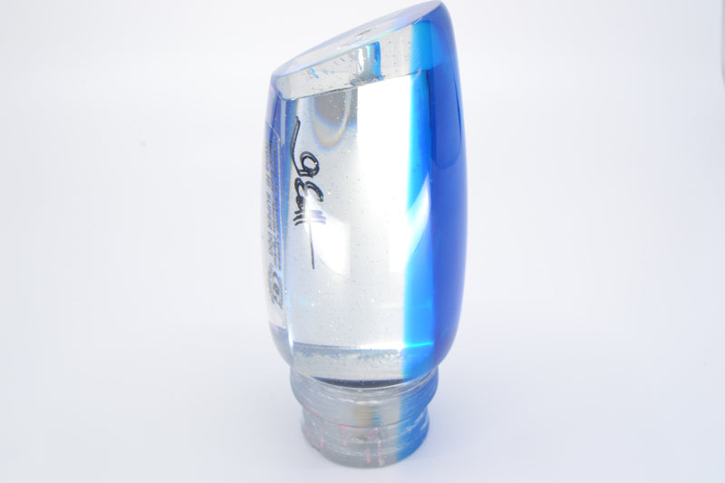 Marlin Magic Clear Mirrored Blue Back No Eyes Super Dog 16" 12oz *CHIPPED* GZE