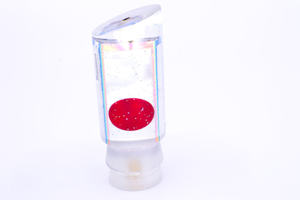 Tanigawa Lures White MOP Blue Rainbow Wrap Red Eyes 9" Tube 5oz