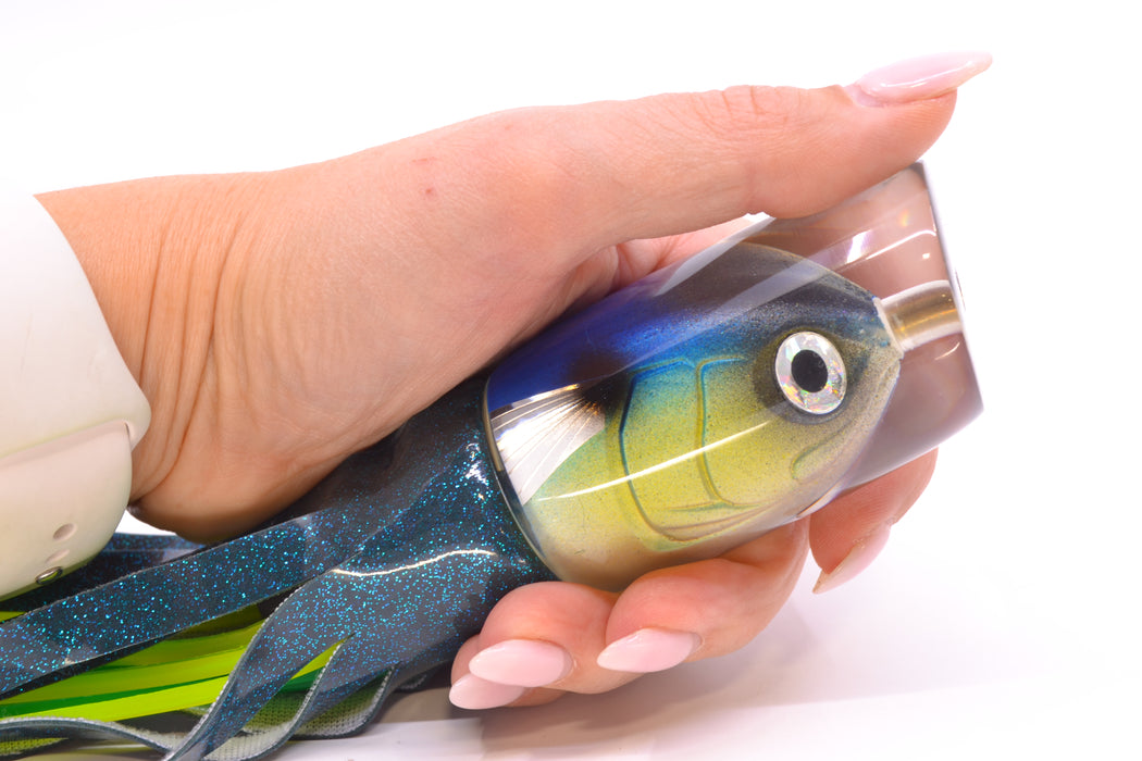 JAG Lures Blue-Green Fish Head Plunger 12" 7oz Vinyl Teal New Pre-Owned GZE