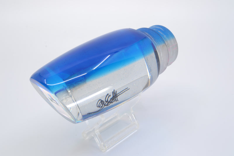 Marlin Magic Clear Mirrored Blue Back No Eyes Super Dog 16" 12oz *CHIPPED* GZE