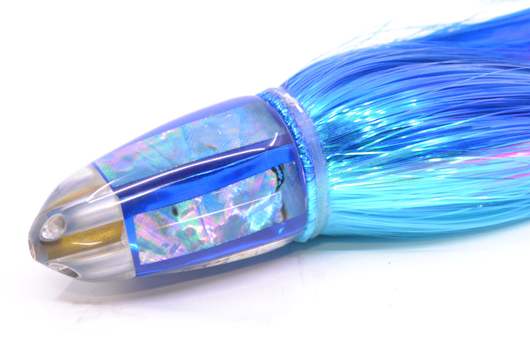 Ali'i Kai Lures Ice Blue Awabi Blue Chrome UFO Jet 9"+ 6.5oz Strobez Blue-Ice Blue/Pink