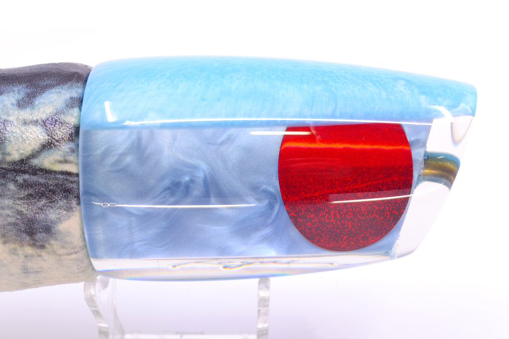 Koya Lures Ice Blue Pearl Ice Blue Back Red Eyes Large Poi Dog 16" 13.5oz ALV Vinyl