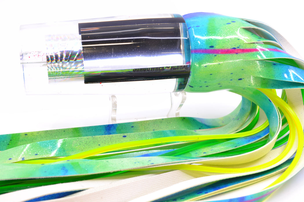 Aloha Lures Clear Mirrored Silver Starburst Sundowner 14" 11.5oz FT Vinyl Mad Mahi