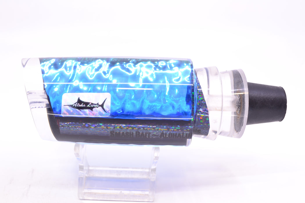 Aloha Lures Ice Blue-Blue Dichro Black-Purple Rainbow Back Smash Bait 14" 9.5oz