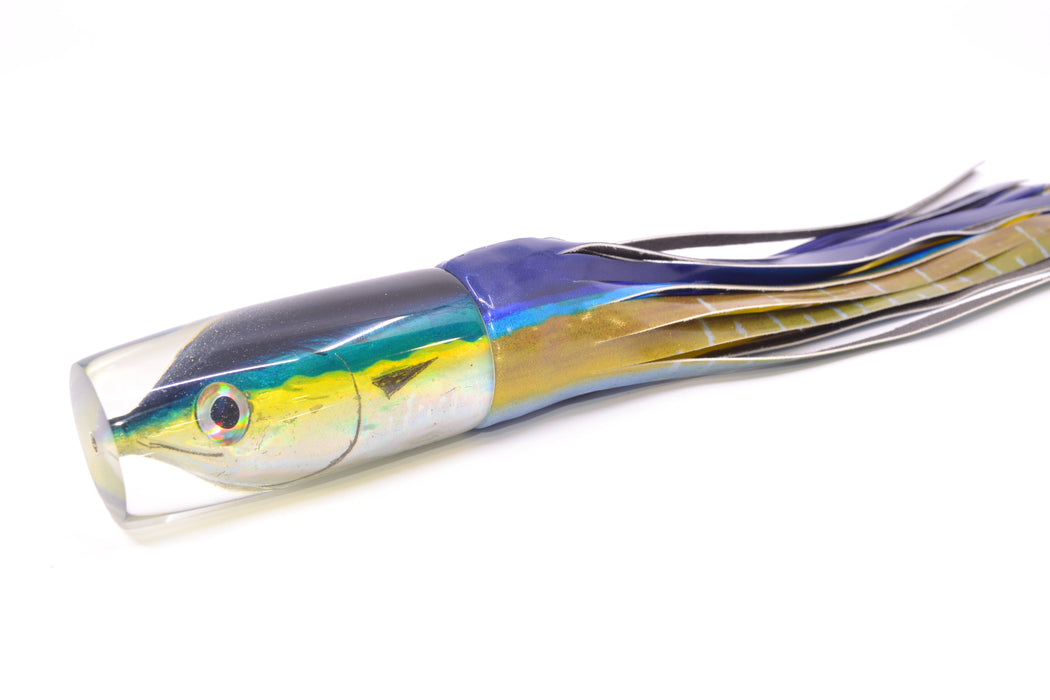 Ali'i Kai Lures Yellowfin/Shibi Medium Hard Head 12" 7oz Fire Tailz Vinyl Yellowfin GZE