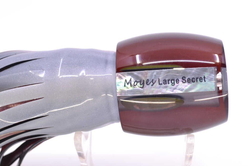 Moyes Lures Silver Pearl Root Beer Back Large Secret 12" 6.5oz Skirted Root Beer-Silver GZE
