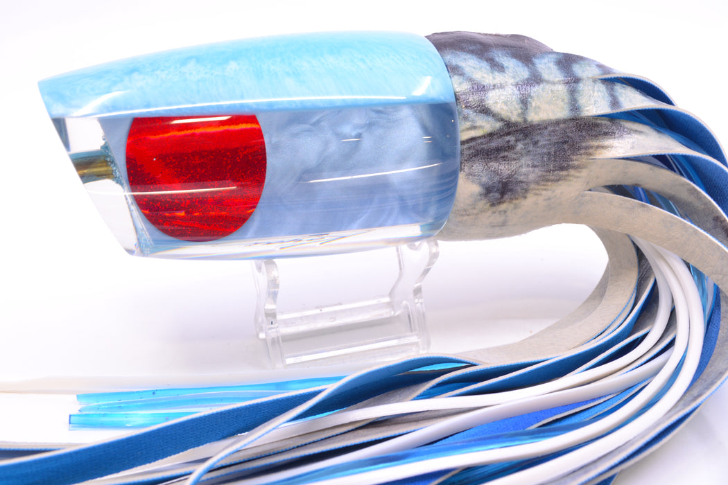 Koya Lures Ice Blue Pearl Ice Blue Back Red Eyes Large Poi Dog 16" 13.5oz ALV Vinyl