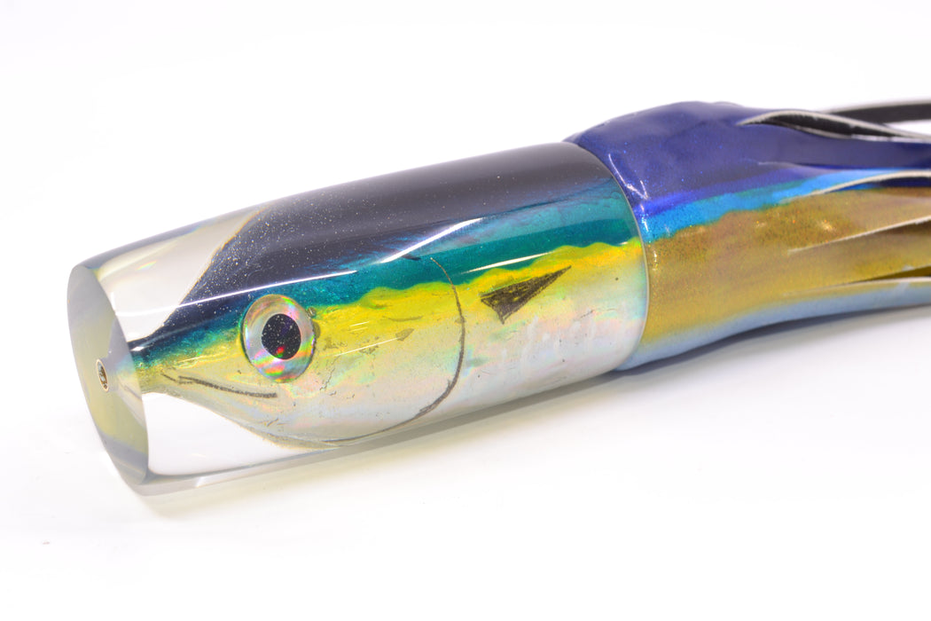 Ali'i Kai Lures Yellowfin/Shibi Medium Hard Head 12" 7oz Fire Tailz Vinyl Yellowfin GZE
