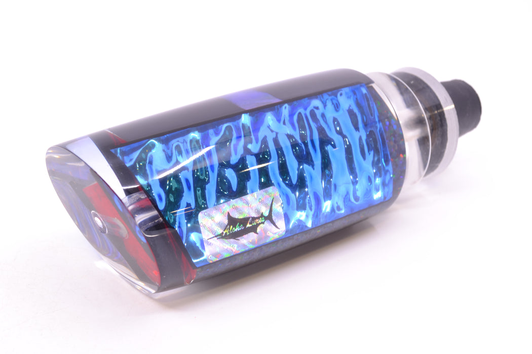 Aloha Lures Ice Blue-Blue Dichro Black-Purple Rainbow Back Smash Bait 14" 9.5oz