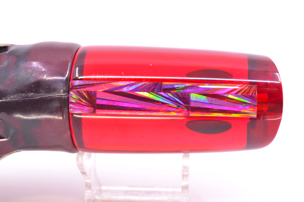 Koya Lures Red Rainbow Starburst JP Large Lunger 14" 10oz Fire Tailz Vinyl Red Tiger GZE