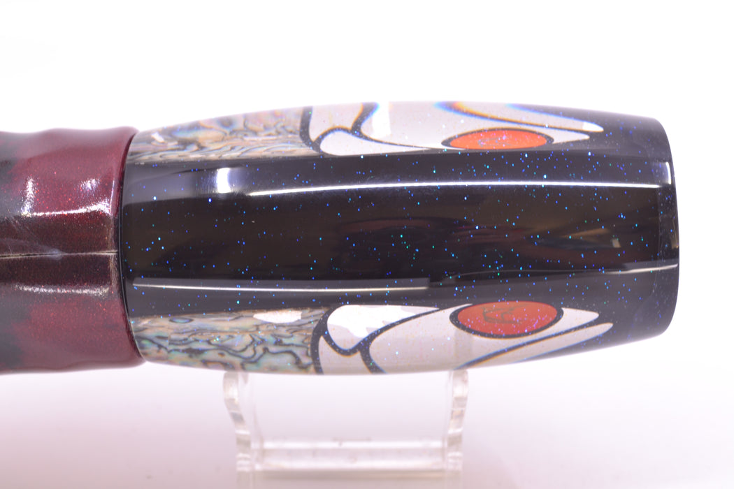 Bonze Lures Hydra Silver-Paua Fish Red Eyes Violator 14" 14.6oz Fire Tailz Vinyl Red Tiger