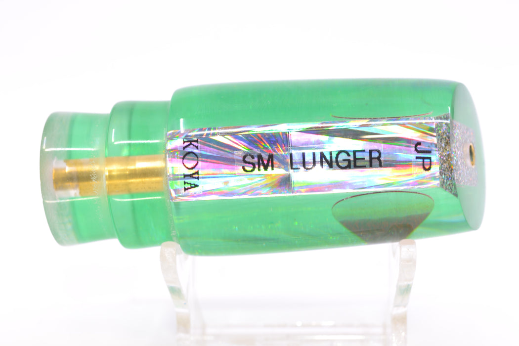 Koya Lures Silver Rainbow Starburst Green Back Red Eyes JP Small Lunger 10" 3.5oz GZE