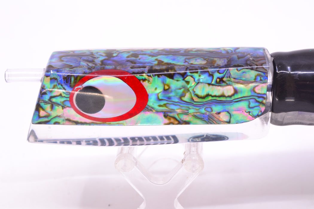 Marlinstar Paua Shell Lead Medium Tomahawk FMJ 9"+ 11.4oz Skirted Black Skipjack/Purple GZE