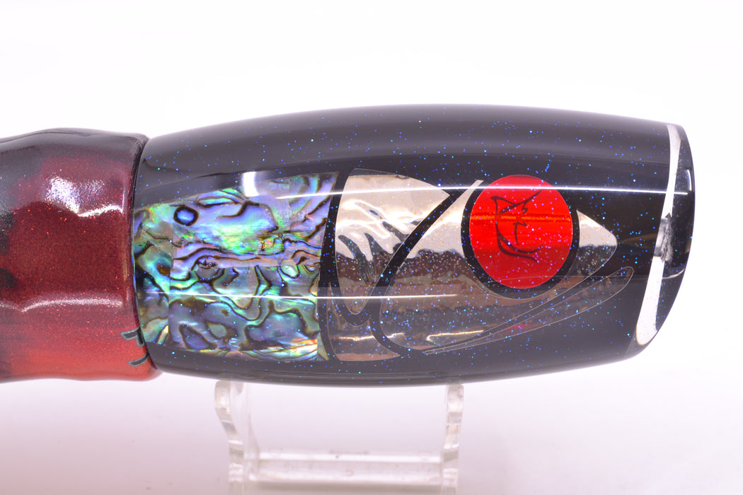 Bonze Lures Hydra Silver-Paua Fish Red Eyes Violator 14" 14.6oz Fire Tailz Vinyl Red Tiger