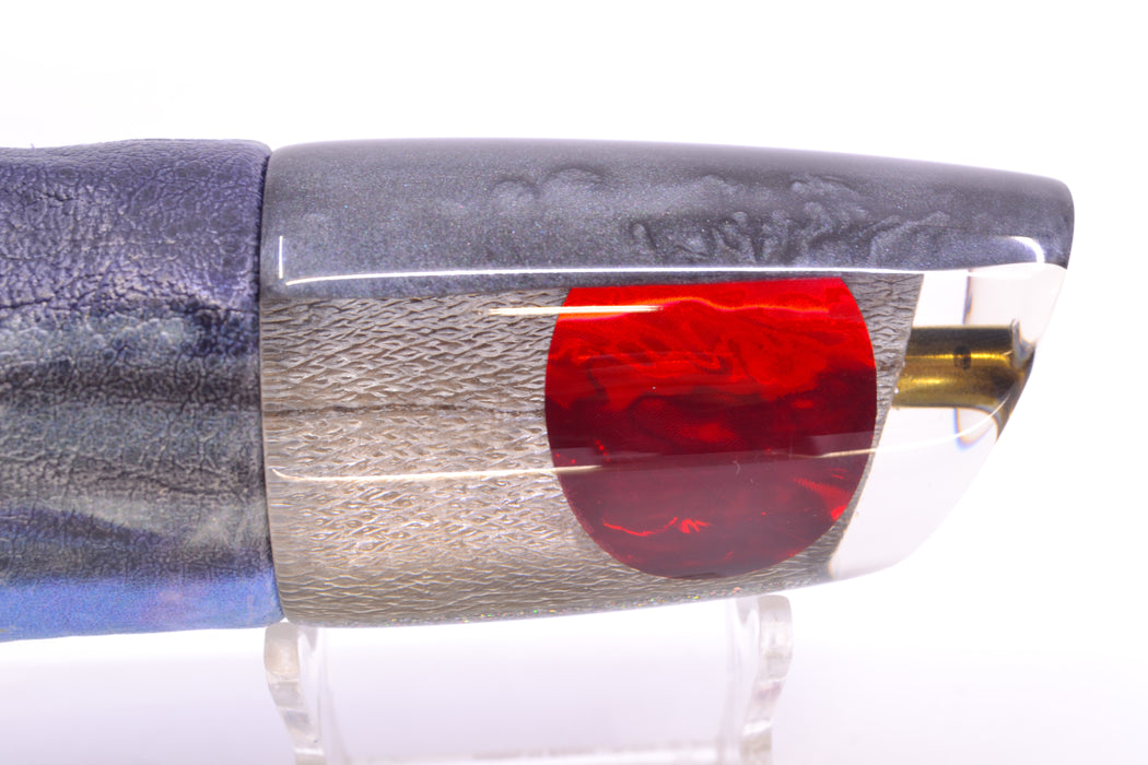 Koya Lures Lai Skin Charcoal Back Red Eyes Straight Runner 12" 8.3oz ALV Vinyl Skipjack