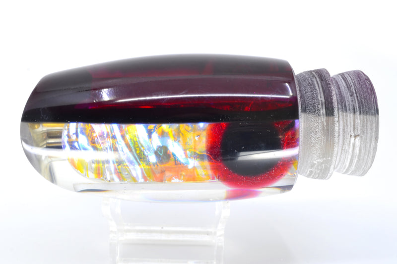 Coggin Lures Ice Rainbow Dichro Purple Back Tado Mauna Kea Scoop 14" 15oz *CHIPPED* GZE