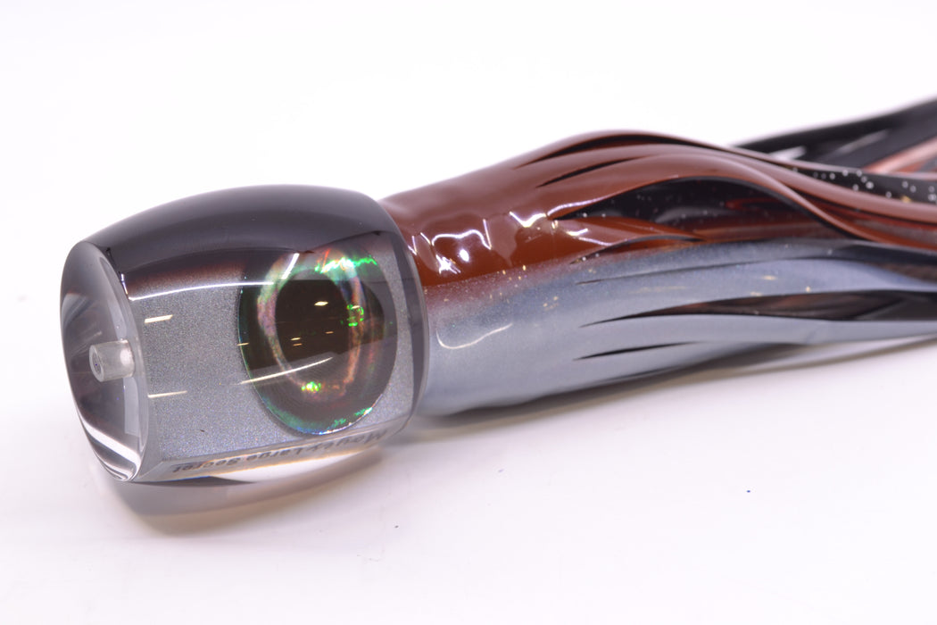 Moyes Lures Silver Pearl Root Beer Back Large Secret 12" 6.5oz Skirted Root Beer-Silver GZE