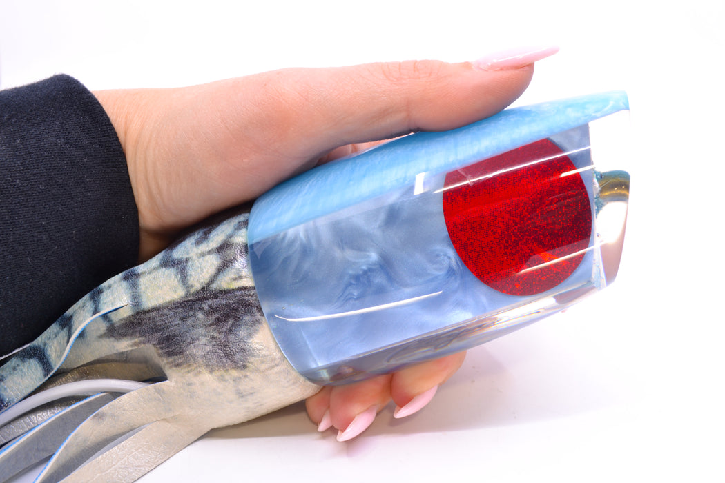 Koya Lures Ice Blue Pearl Ice Blue Back Red Eyes Large Poi Dog 16" 13.5oz ALV Vinyl