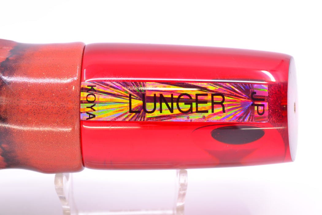 Koya Lures Red Rainbow Starburst JP Large Lunger 14" 10oz Fire Tailz Vinyl Red Tiger GZE