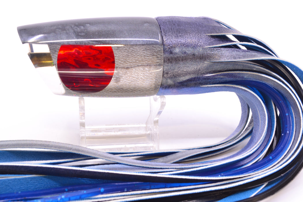 Koya Lures Lai Skin Charcoal Back Red Eyes Straight Runner 12" 8.3oz ALV Vinyl Skipjack