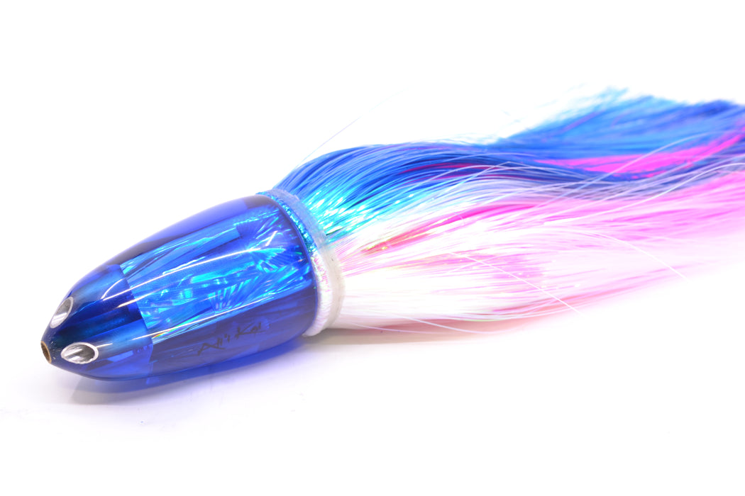 Ali'i Kai Lures Blue Rainbow Starburst UFO Jet 9"+ 6.5oz Strobez Blue-White/Pink
