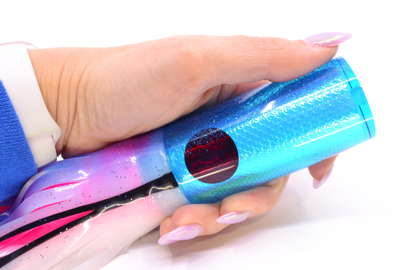 TANTRUM Lures Ice Blue Rainbow Scale Blue Back Large AMN 12" 7.5oz Skirted Gay Bob