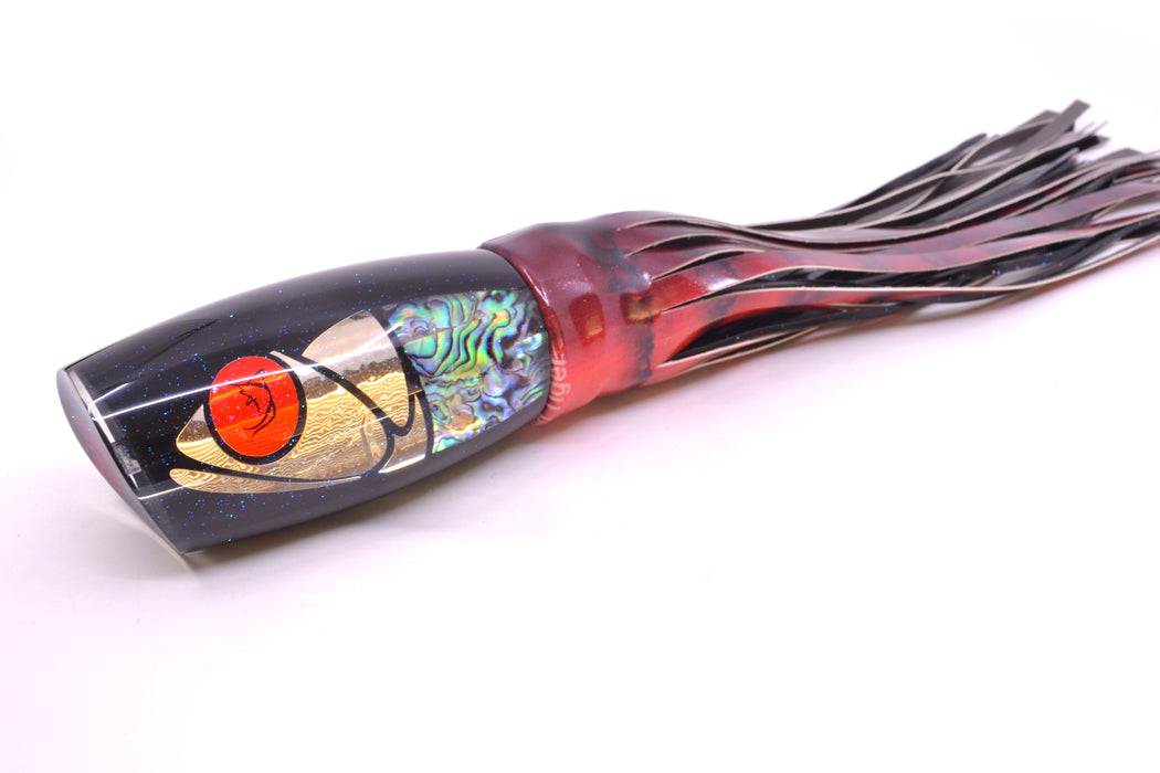 Bonze Lures Hydra Silver-Paua Fish Red Eyes Violator 14" 14.6oz Fire Tailz Vinyl Red Tiger