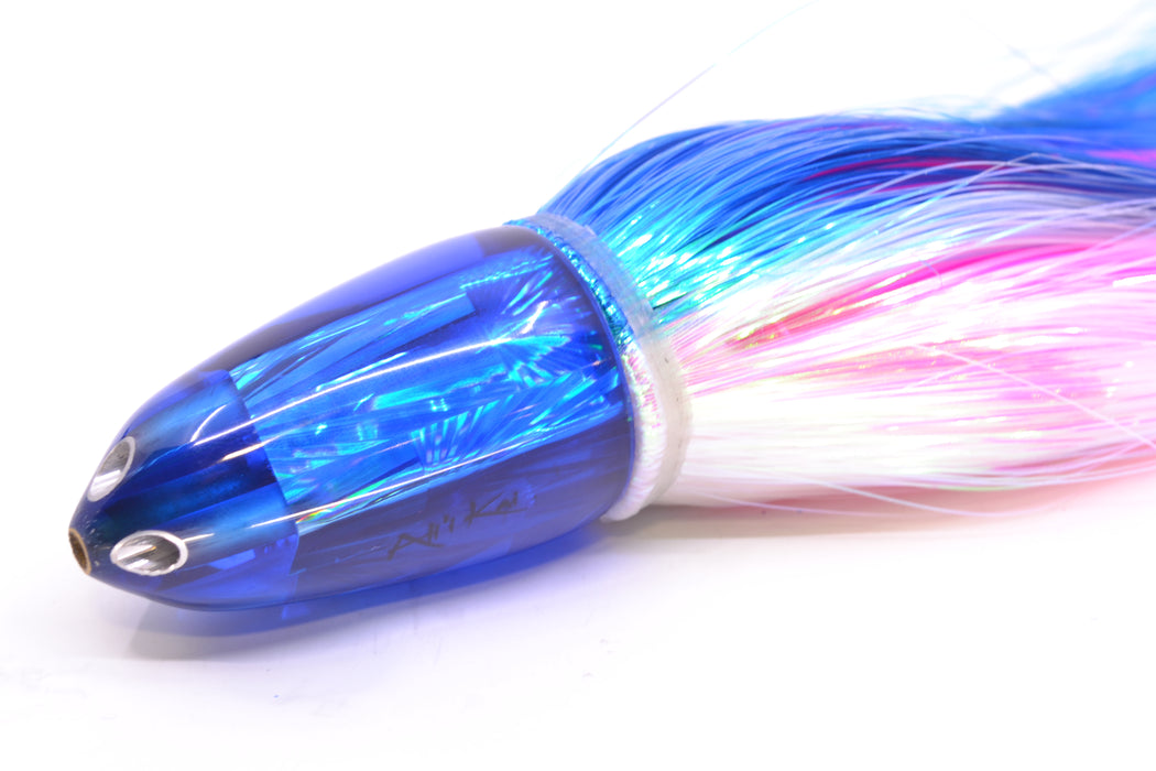 Ali'i Kai Lures Blue Rainbow Starburst UFO Jet 9"+ 6.5oz Strobez Blue-White/Pink