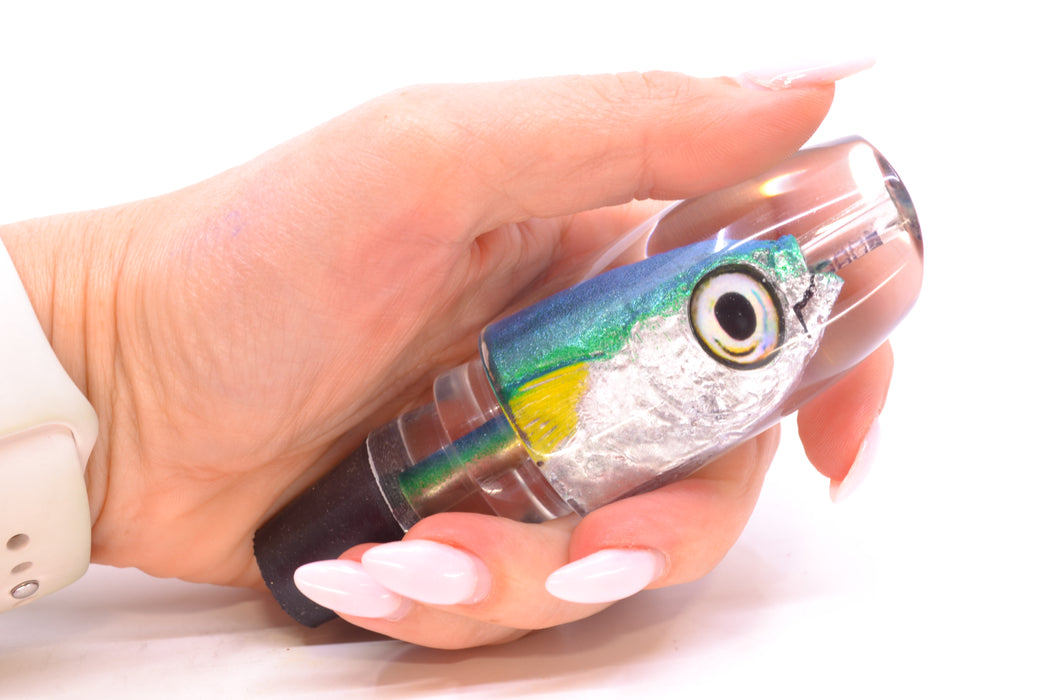 Aloha Lures Ice Blue-Turquoise Back Yellow Fins Malolo Medium Gully Boy 10" 6oz