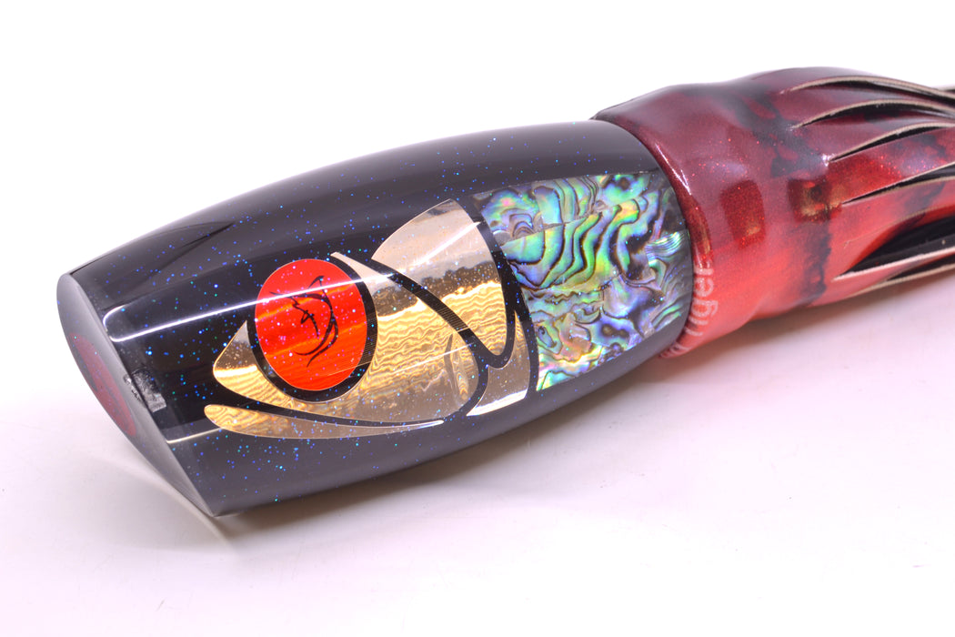 Bonze Lures Hydra Silver-Paua Fish Red Eyes Violator 14" 14.6oz Fire Tailz Vinyl Red Tiger