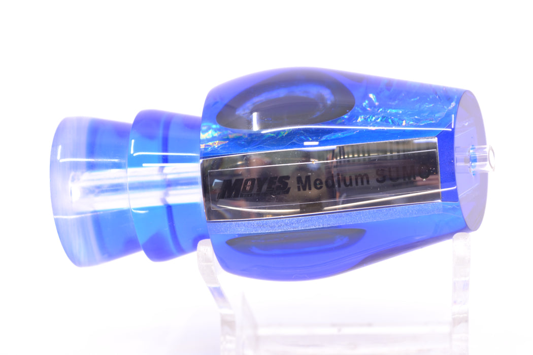 Moyes Lures Blue-Pink Dichro Blue Back Taxi Eyes Medium Sumo 12" 3.7oz