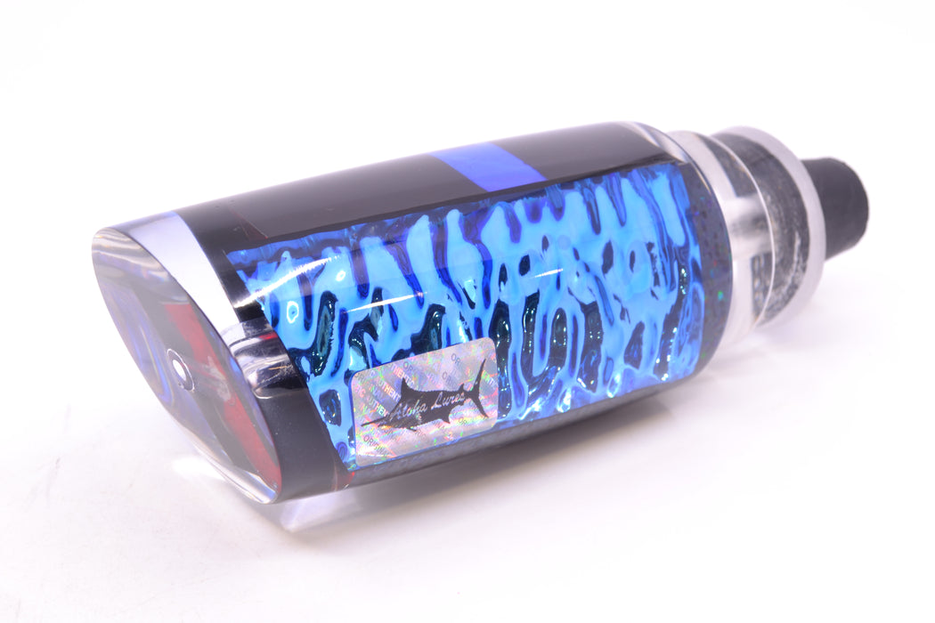 Aloha Lures Ice Blue-Blue Dichro Black-Blue Rainbow Back Smash Bait 14" 9.5oz