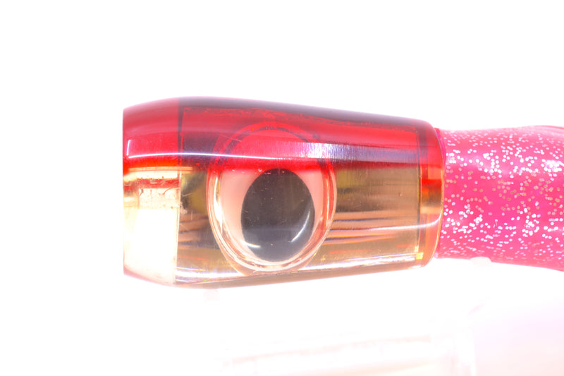 Unknown Mirrored Red Back Doll Eyes Cupped Face Doorknob 9" 2.8oz Skirted New Pre-Owned