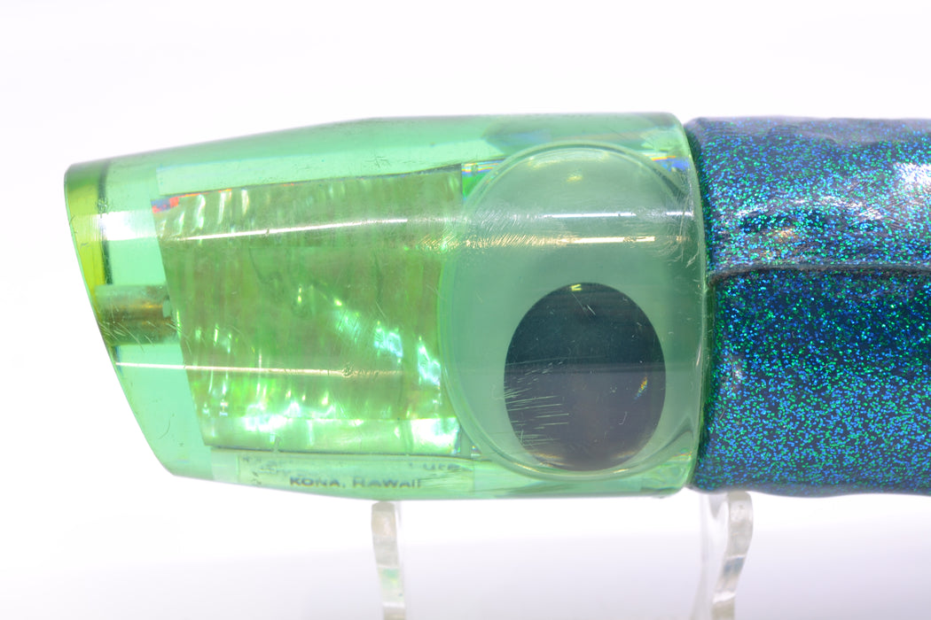 Marlin Magic Ice Green Awabi Teddy Bear Eyes Big Dog 14" 10oz Vinyl Teal Pre-Owned GZE