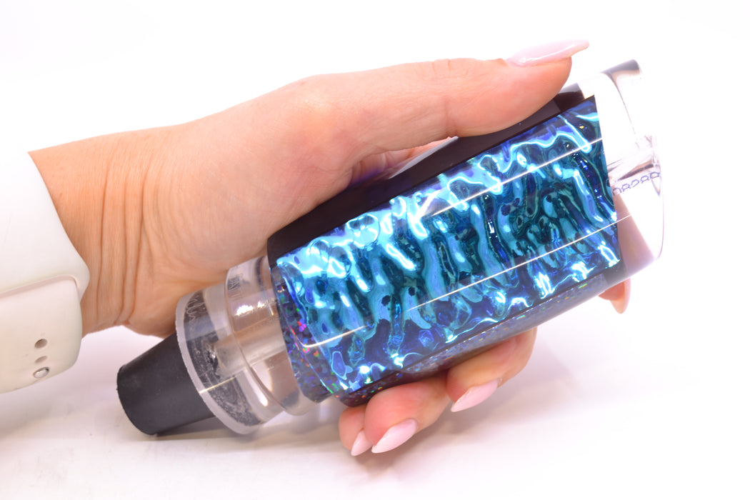 Aloha Lures Ice Blue-Blue Dichro Black-Blue Rainbow Back Smash Bait 14" 9.5oz