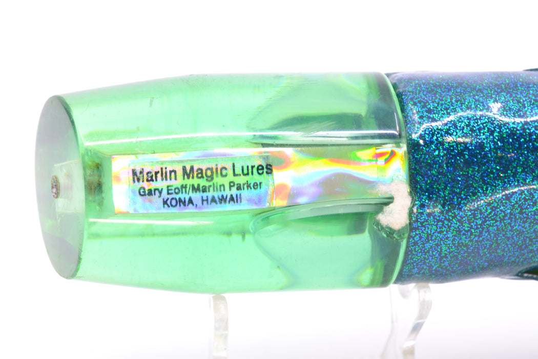 Marlin Magic Ice Green Awabi Teddy Bear Eyes Big Dog 14" 10oz Vinyl Teal Pre-Owned GZE