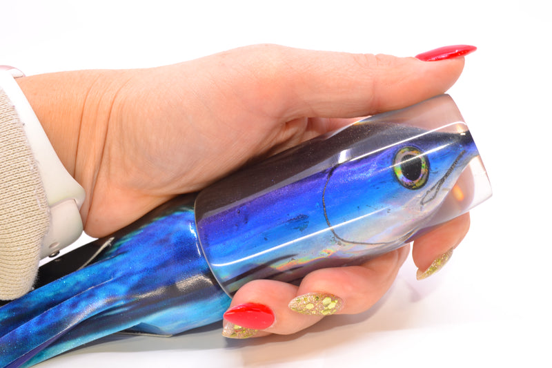 Ali'i Kai Lures Skipjack/Aku Medium Hard Head 12" 7oz Fire Tailz Vinyl Skipjack