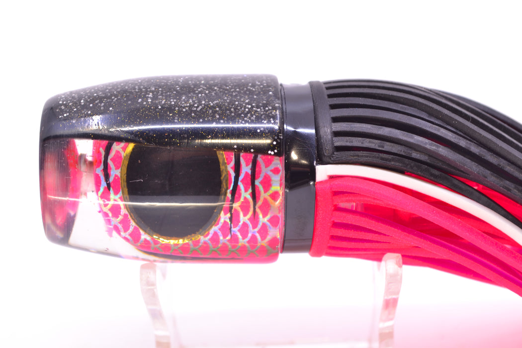 Amaral Lures Pink Pearl Rainbow Scale Black Stripes Black Back Jararaca 12" 4oz