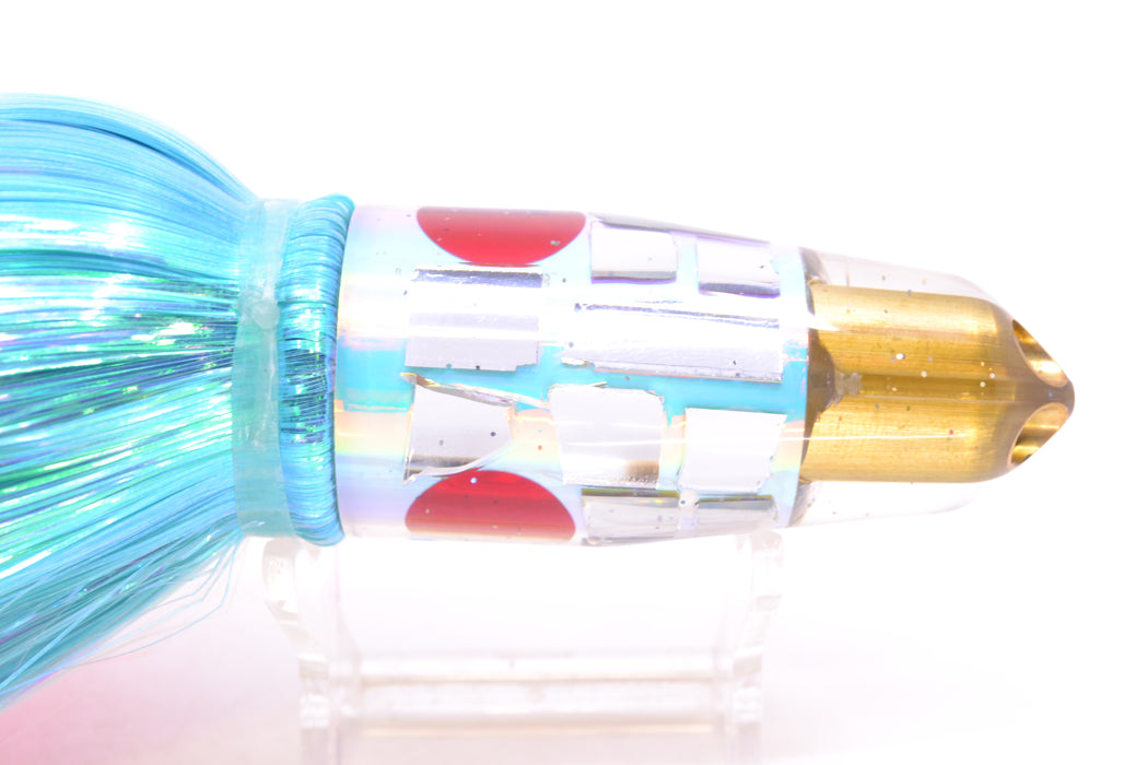 Tanigawa Lures Ice Rainbow Cracked Glass Red Eyes 2-Hole Bullet 9"+ 8.5oz Strobez