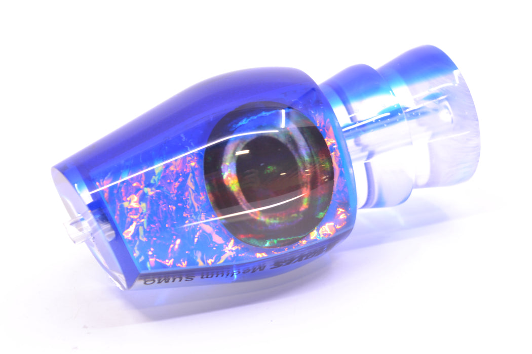 Moyes Lures Blue-Pink Dichro Blue Back Taxi Eyes Medium Sumo 12" 3.7oz