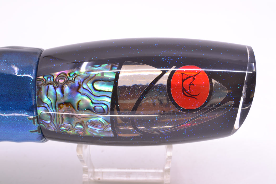 Bonze Lures Hydra Silver-Paua Fish Red Eyes Violator 14" 14.6oz Fire Tailz Vinyl Blue Tiger