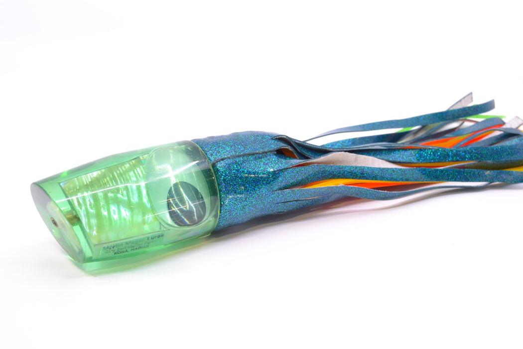 Marlin Magic Ice Green Awabi Teddy Bear Eyes Big Dog 14" 10oz Vinyl Teal Pre-Owned GZE