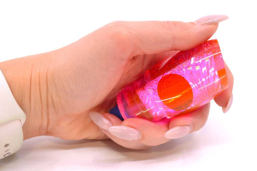 TANTRUM Lures Pink Rainbow Starburst Red Glitter Back Red Eyes Medium Bandit 9" 2.8oz